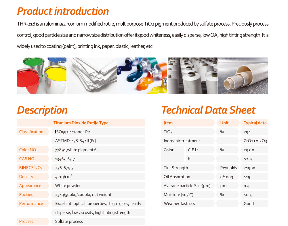 Titanium Dioxide THR-218 TDS-1